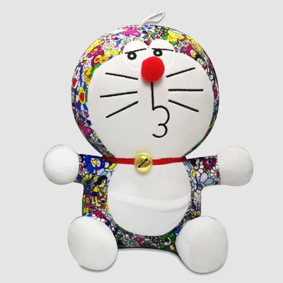 網紅爆款印花多啦A夢叮當貓公仔卡通機器貓明星款毛絨玩具藍胖子