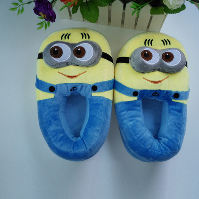 現貨卑鄙的我神偷奶爸小黃人3D眼睛 秋冬毛絨包跟室內保暖棉拖鞋